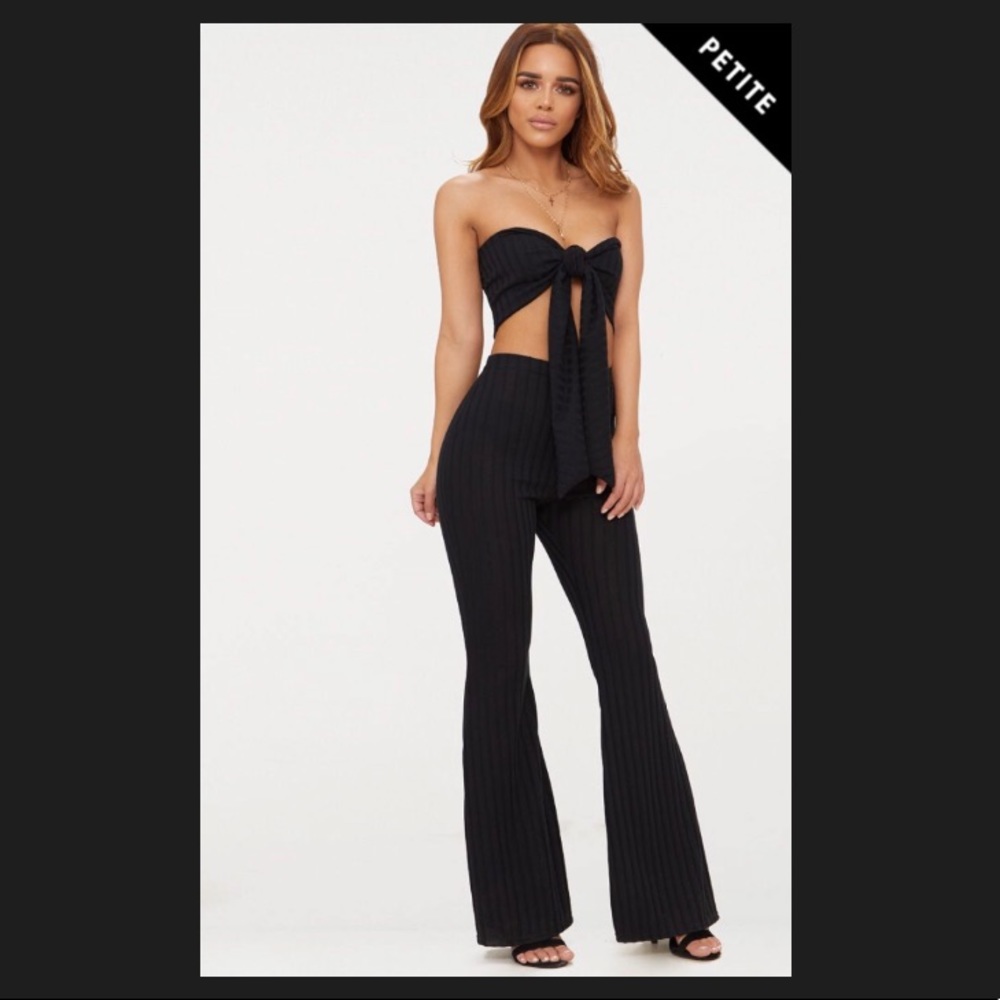 Pretty Little Thing Black Flare Pants {SOLD}